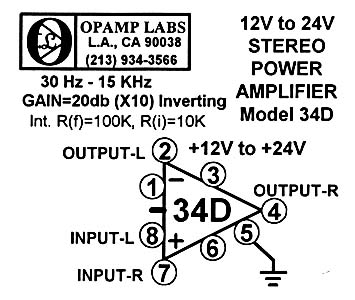 Model 34D Stereo Power Amp