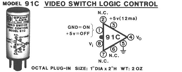 Model 91C +5V Video Switch Logic Control